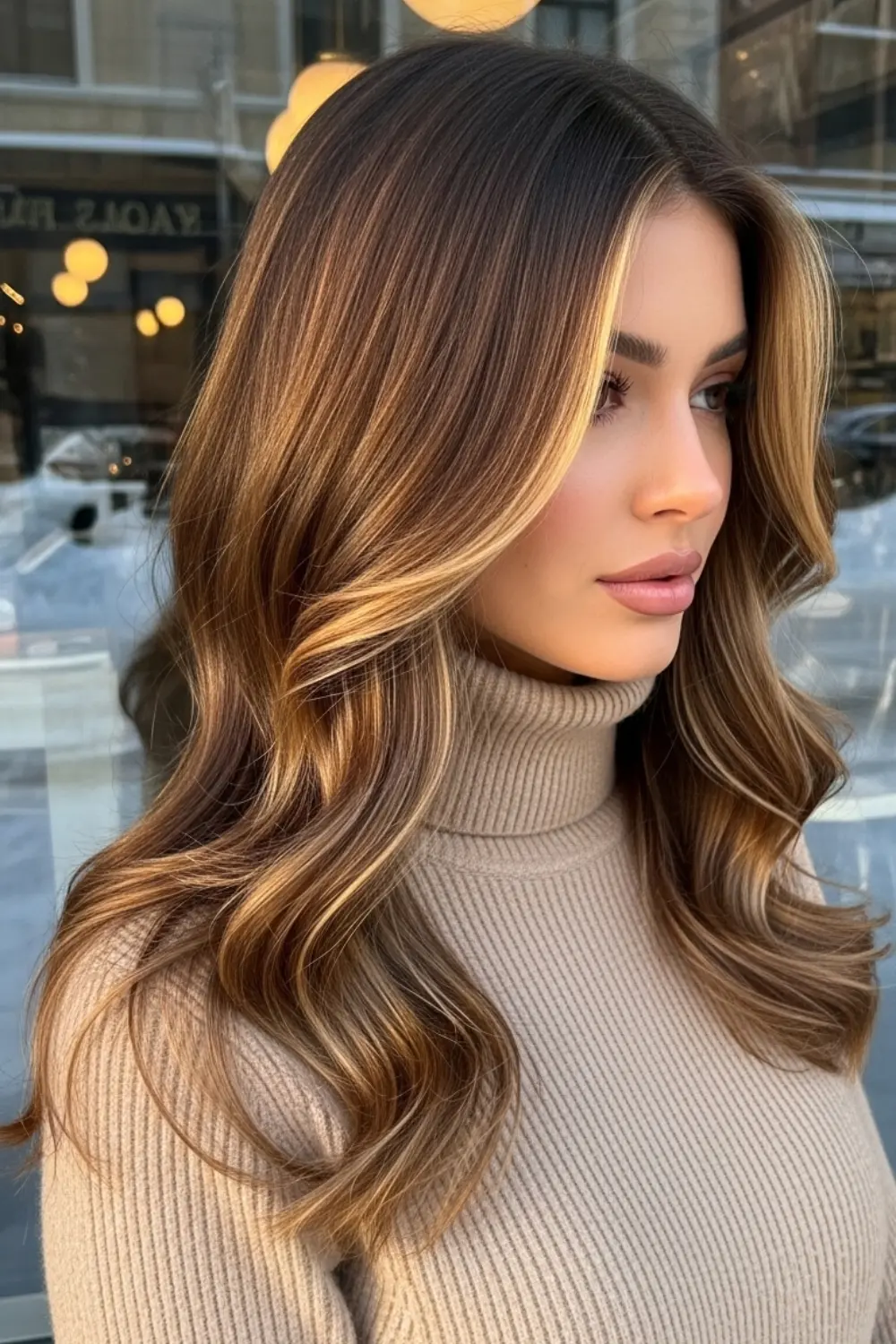 17 Rich Winter Brunette Hair Color Is Replacing Highlights 16 Coffee Brown with Honey Highlights