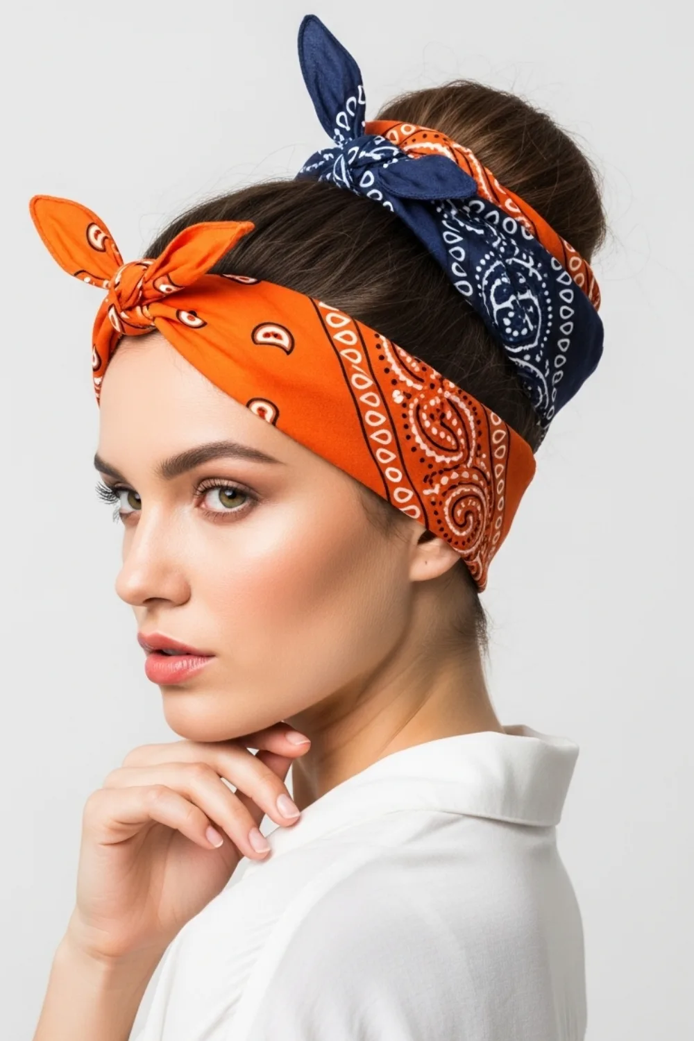 17 Easy Bandana Hairstyles Ideas for Every Hair Type & Length (2026) 15 Double Bandana Style