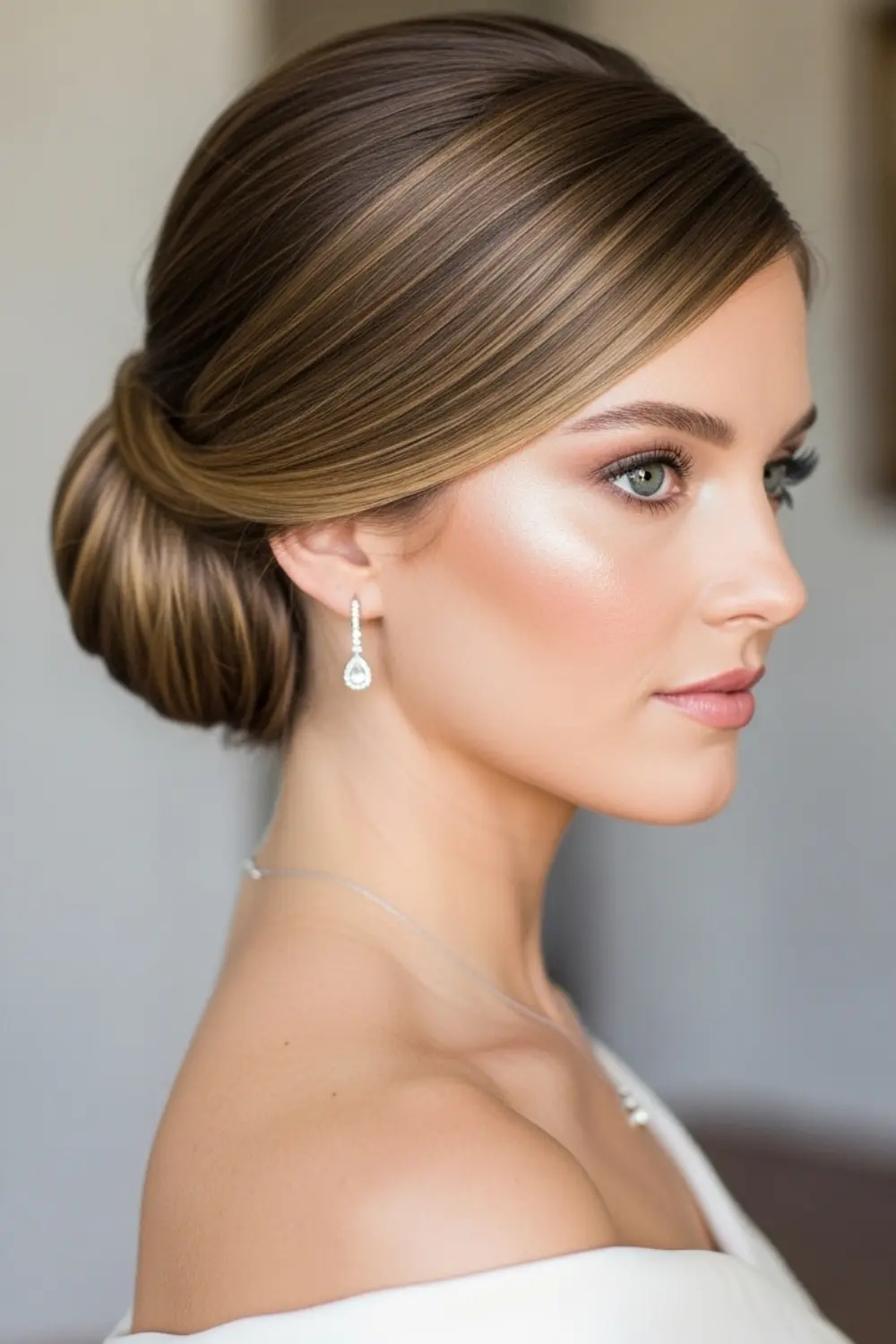 15 Side Part Hairstyles for Women Are Quietly Taking Over Again 2026 10 Elegant Side Part Low Bun