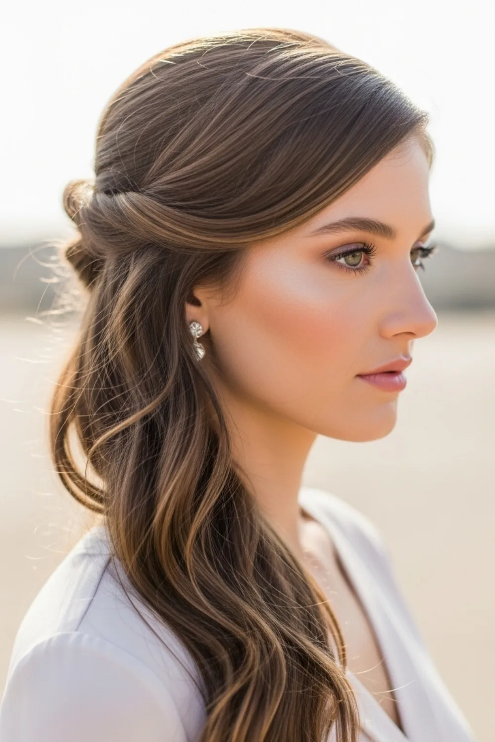 15 Side Part Hairstyles for Women Are Quietly Taking Over Again 2026 14 Side Part Half-Up Half-Down