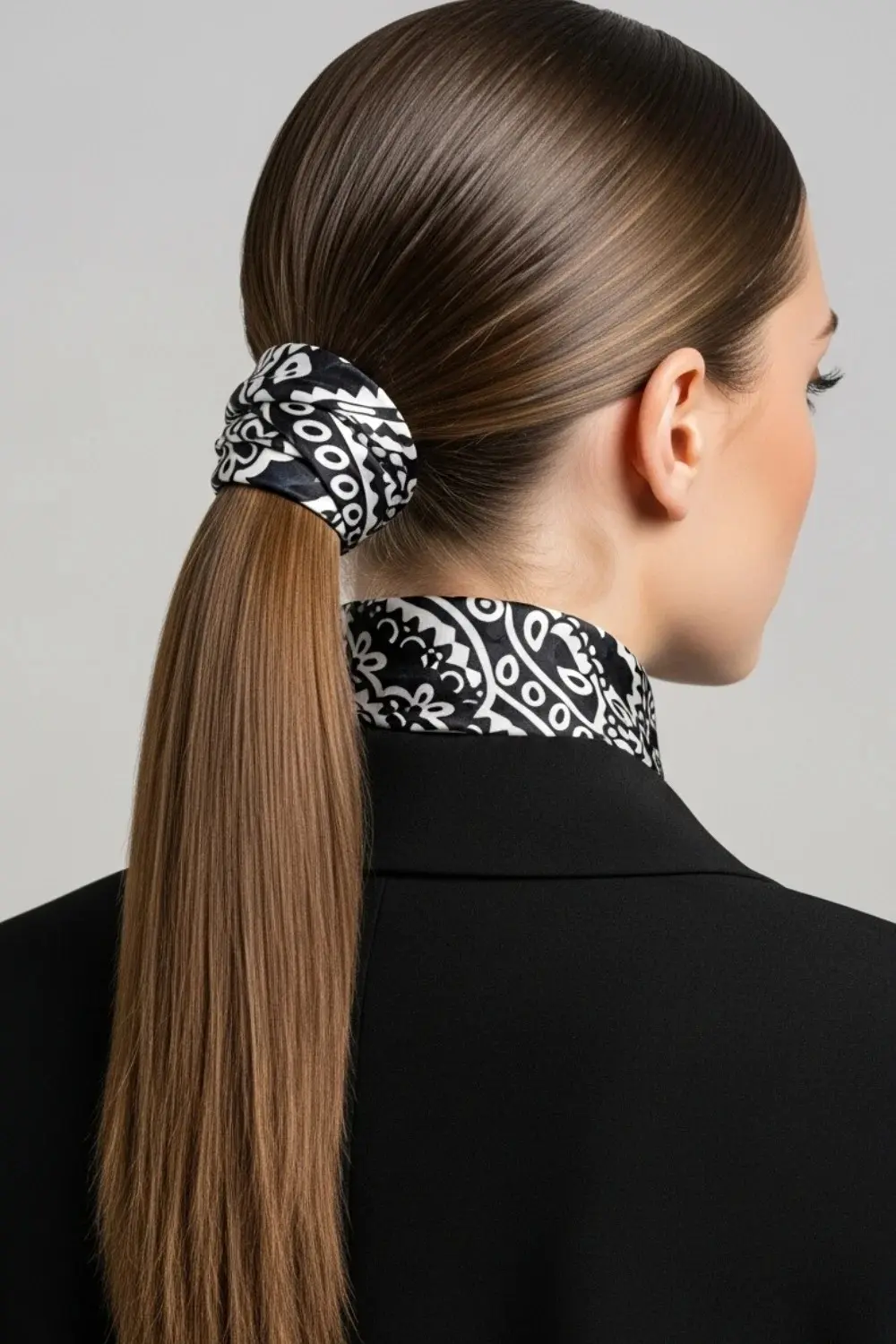 17 Easy Bandana Hairstyles Ideas for Every Hair Type & Length (2026) 14 Sleek Ponytail Bandana Base