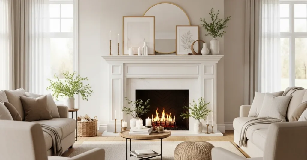 White Mantle Fireplace Ideas
