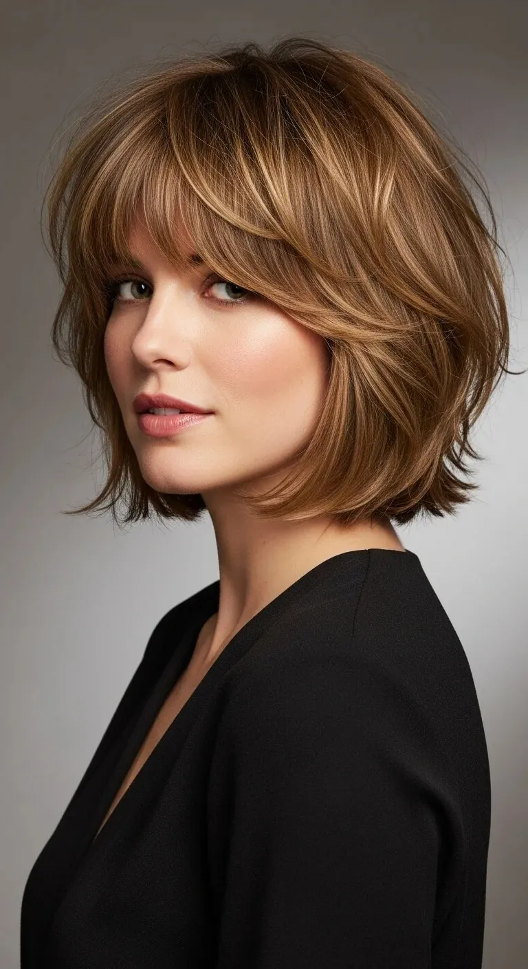 Choppy Bob with Bangs glowcrafty.online