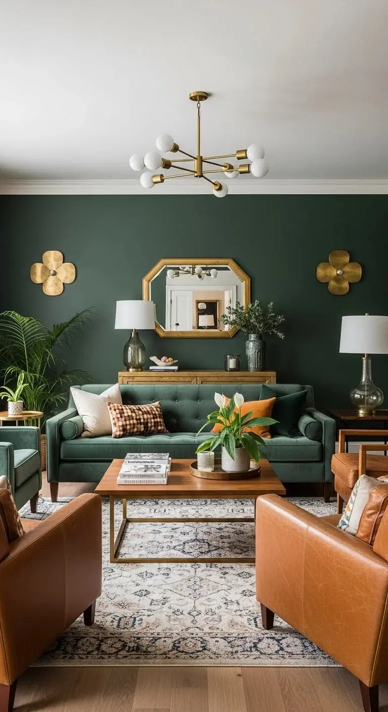 Dark Green with Brass and Leather Accents glowcrafty.online