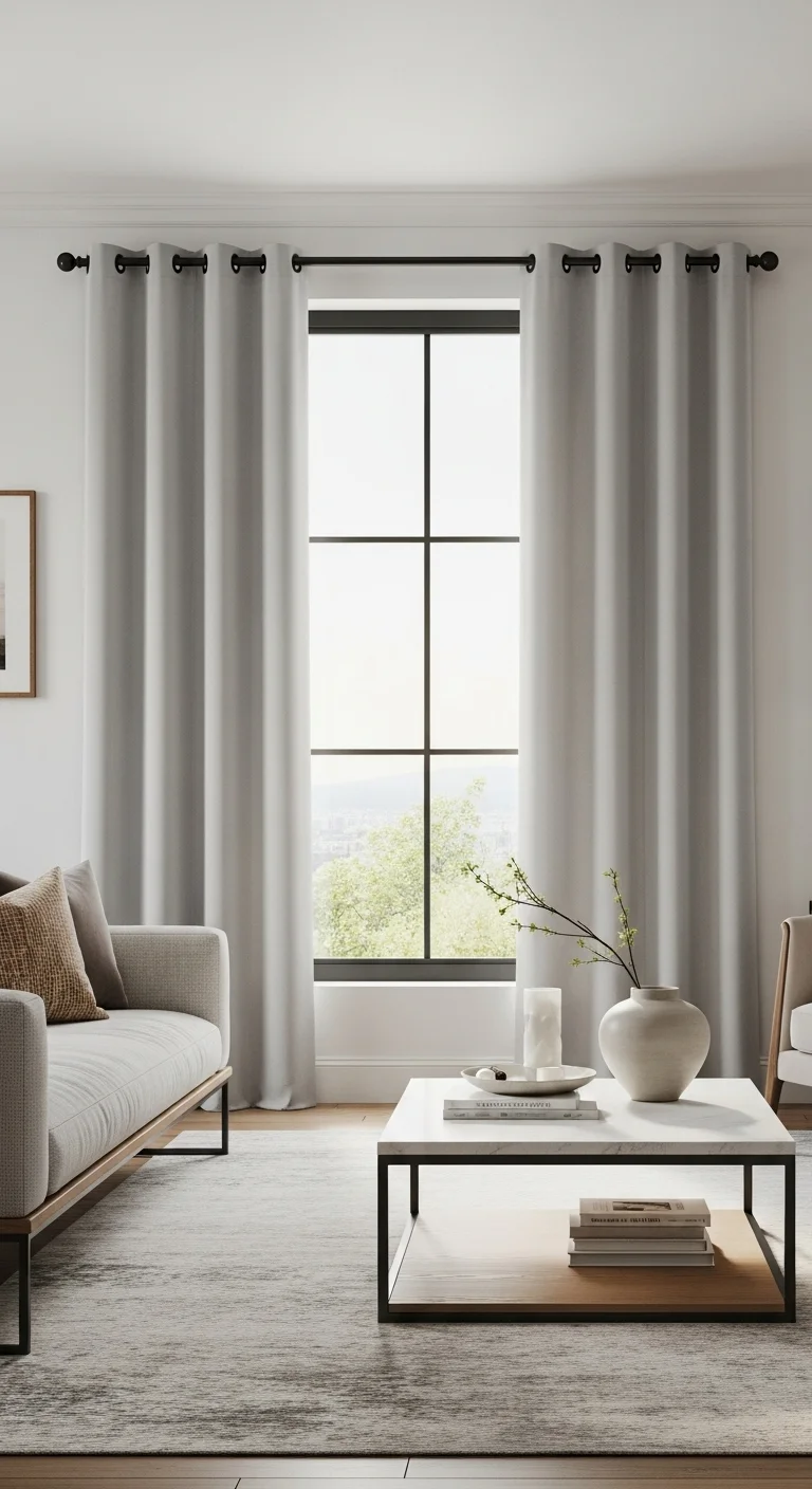 Grommet Top Curtains for Easy Sliding