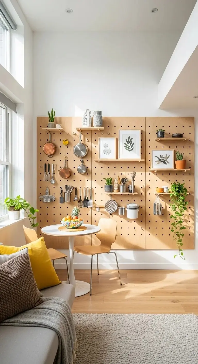 Install a Pegboard Wall for Vertical Storage